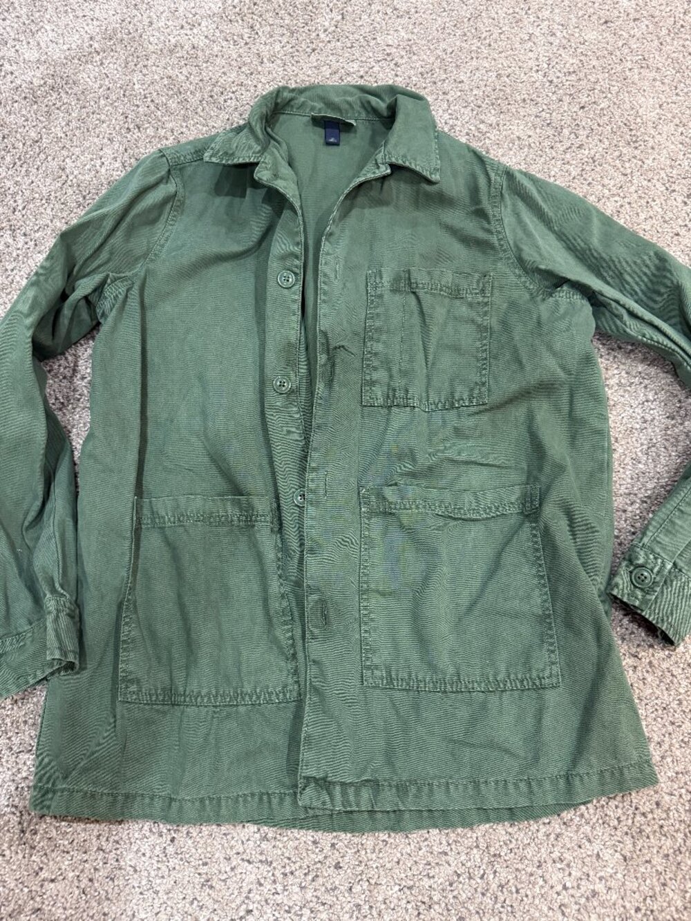 Universal Threads Women's XS Green Utility Cargo Jacket Lightweight Cotton Army